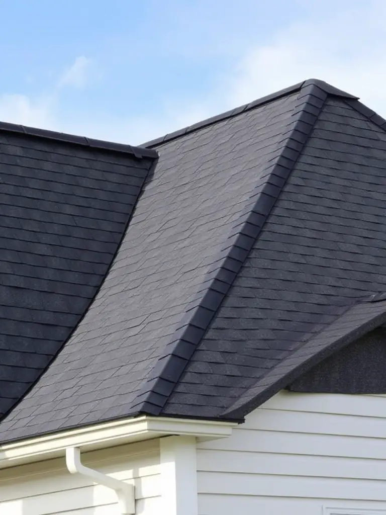 A newly installed roof on a Philadelphia home, showcasing the durability and weather resistance provided by Siding Pros' roofing services.