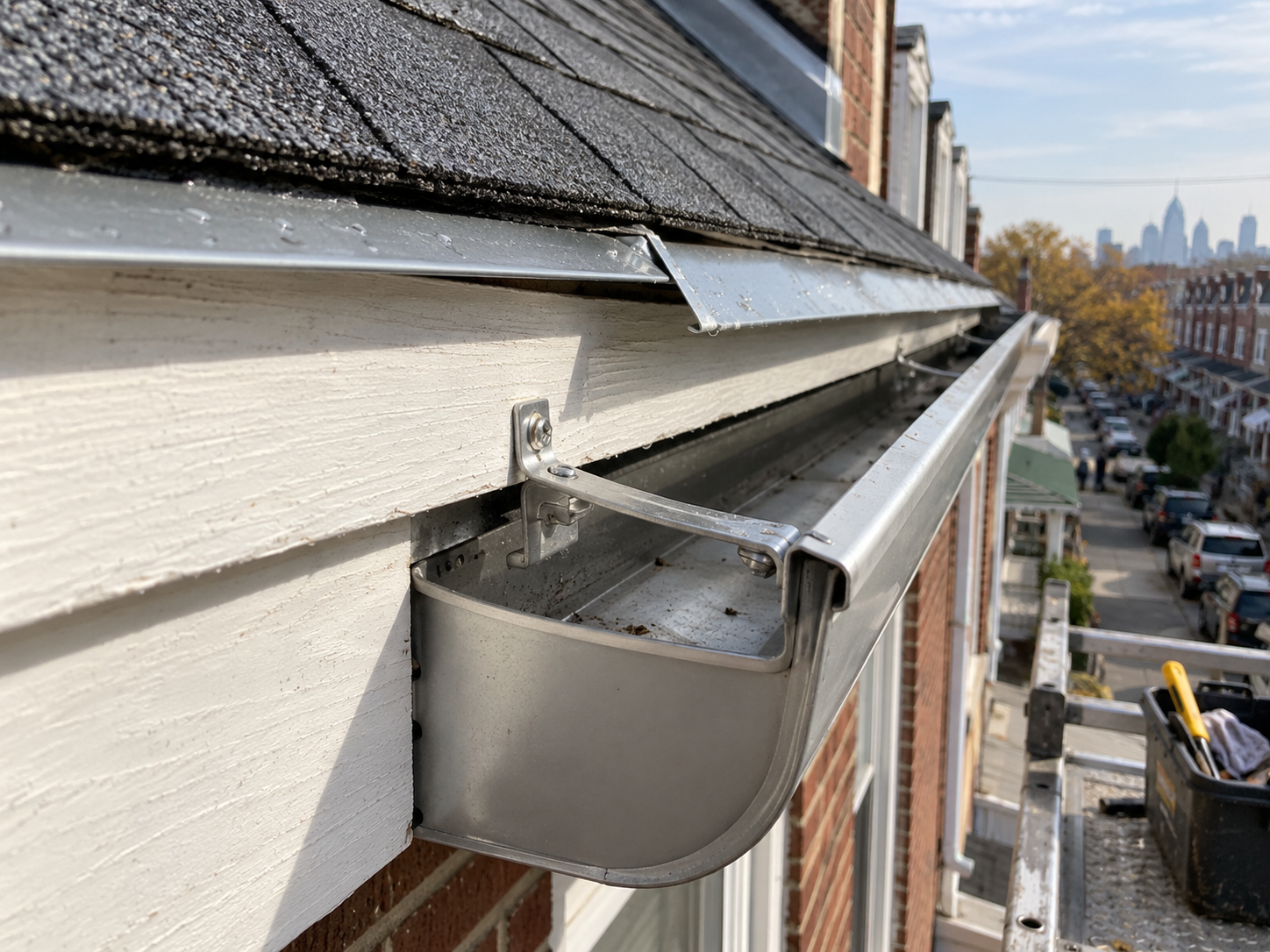 Professional gutter apron fascia water Philadelphia detail for Philadelphia Exterior Contractors in South Philadelphia
