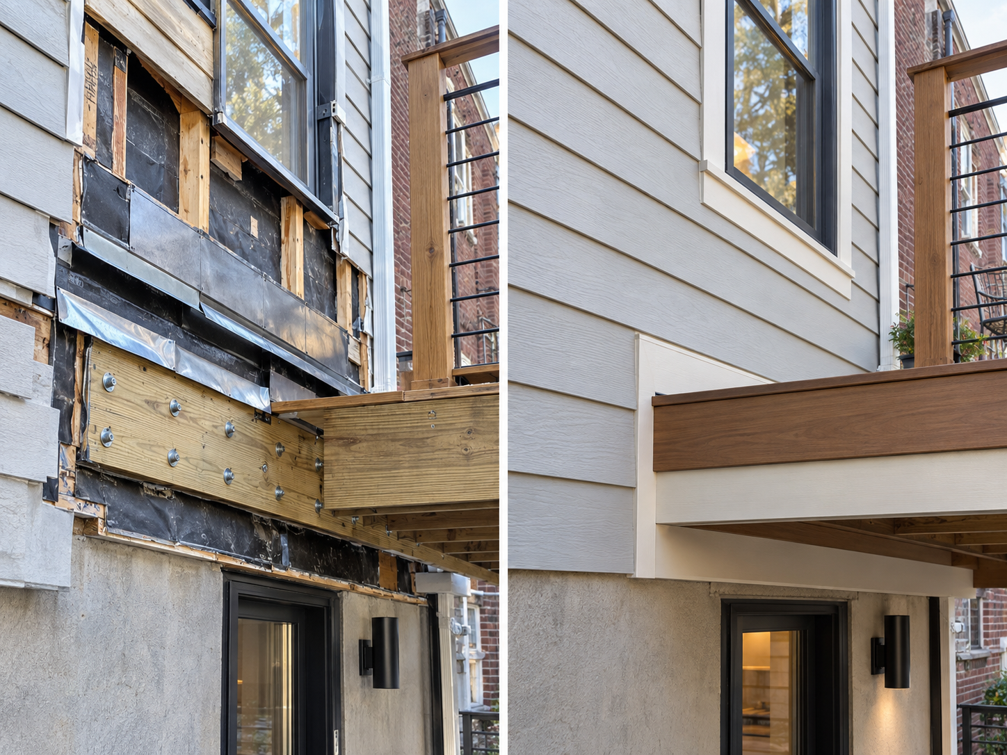 Professional deck ledger flashing Philadelphia detail for Philadelphia Exterior Contractors in South Philadelphia