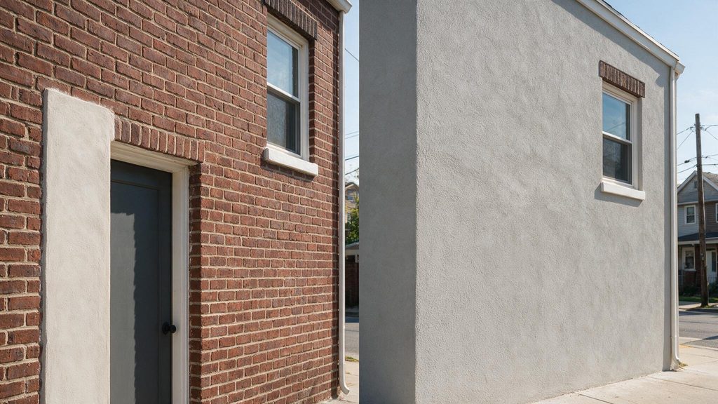 Brick Tuckpointing & Mortar Color Matching for Historic Philadelphia Facades shown in a realistic Philadelphia, PA residential construction setting.