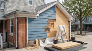 Professional rotted sheathing behind siding Philadelphia detail for Philadelphia Exterior Contractors in South Philadelphia