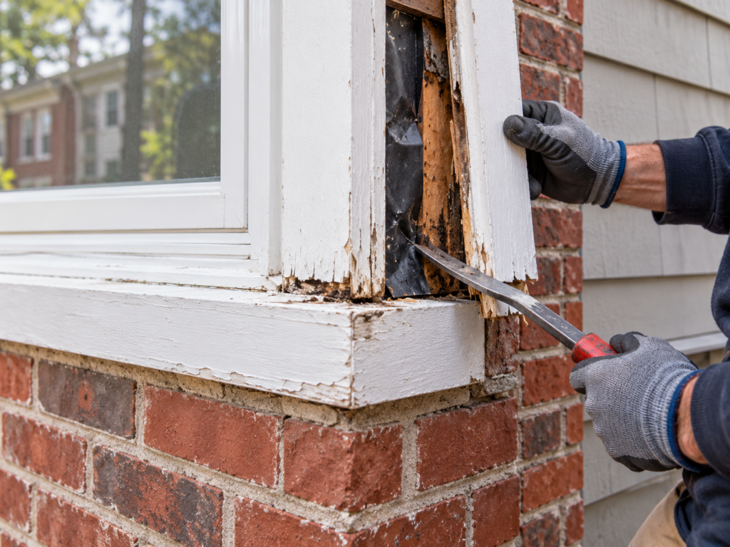Rotted Exterior Window Trim: Fix the Water Source Before Replacing the Wood